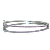 Brilliant 3.00 ct Pink Sapphire Bangle Bracelet Brilliant 3.00 ct Pink Sapphire Bangle Bracelet