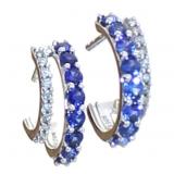 Stunning Sapphire & Diamond Huggie Hoop Earrings Stunning Sapphire & Diamond Huggie Hoop Earrings