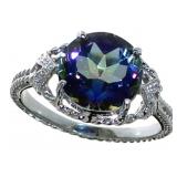 Round 2.41 ct Mystic Topaz & Diamond Ring Round 2.41 ct Mystic Topaz & Diamond Ring