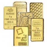 1 Gram - .9999 Gold Bar (Bar is our choice) 1 Gram - .9999 Gold Bar (Bar is our choice)