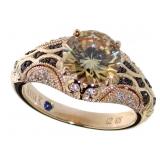 Elegant Round Chocolate Topaz Designer Ring Elegant Round Chocolate Topaz Designer Ring