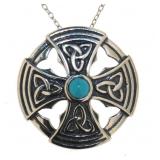 Natural Turquoise Large Oxydized Necklace Natural Turquoise Large Oxydized Necklace