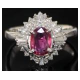 Platinum 1.95 ct GIA Ruby & Diamond Ring Platinum 1.95 ct GIA Ruby & Diamond Ring