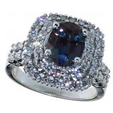 14kt Gold 3.50 ct Oval Alexandrite & Diamond Ring 14kt Gold 3.50 ct Oval Alexandrite & Diamond Ring