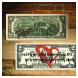 Autographed 'You Are Loved' $2 Bill Autographed 'You Are Loved' $2 Bill