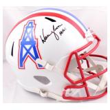 Autographed Warren Moon Oilers Helmet Autographed Warren Moon Oilers Helmet