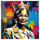 Queen Rosa Parks I Hand Signed by Charis Queen Rosa Parks I Hand Signed by Charis