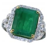 14k Gold 6.50 ct GIA Emerald & Diamond Ring 14k Gold 6.50 ct GIA Emerald & Diamond Ring