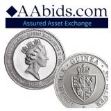 1/10 oz Silver St. Helena Spade Guinea Shield 1/10 oz Silver St. Helena Spade Guinea Shield