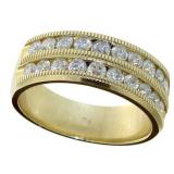 10kt Gold Men's 1.50 ct Channel Set Diamond Ring 10kt Gold Men's 1.50 ct Channel Set Diamond Ring