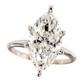 14kt Gold 5.03 ct Marquise Lab Diamond Ring 14kt Gold 5.03 ct Marquise Lab Diamond Ring