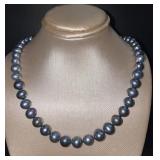 14kt Gold 7 mm Peacock Black Pearl 16.5' Necklace 14kt Gold 7 mm Peacock Black Pearl 16.5' Necklace