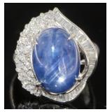 Platinum 2.10 ct Natural Sapphire & Diamond Ring Platinum 2.10 ct Natural Sapphire & Diamond Ring