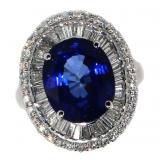 14k Gold 10.60 ct Oval Sapphire & Diamond Ring 14k Gold 10.60 ct Oval Sapphire & Diamond Ring