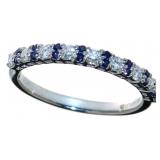 Brilliant 1/2 ct Sapphire & VS Lab Diamond Band Brilliant 1/2 ct Sapphire & VS Lab Diamond Band