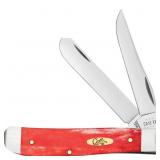 Case XX CA10761 Dark Red Bone Mini Trapper Knife Case XX CA10761 Dark Red Bone Mini Trapper Knife