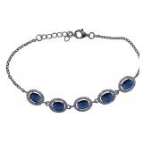 Beautiful Blue & White Sapphire Bracelet Beautiful Blue & White Sapphire Bracelet