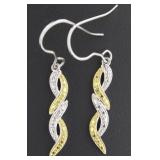Genuine Yellow Diamond Accent Earrings Genuine Yellow Diamond Accent Earrings