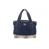 Burberry Denim Nova Check Hand Bag Burberry Denim Nova Check Hand Bag