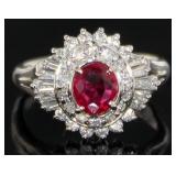 Platinum 1.41 ct GIA Ruby & Diamond Ring Platinum 1.41 ct GIA Ruby & Diamond Ring