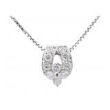 Platinum .80 ct Brilliant Natural Diamond Necklace Platinum .80 ct Brilliant Natural Diamond Necklace