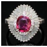 GIA Platinum 2.31 ct Ruby & Diamond Ring GIA Platinum 2.31 ct Ruby & Diamond Ring