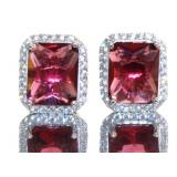 Emerald Cut 6.55 ct Ruby Stud Earrings Emerald Cut 6.55 ct Ruby Stud Earrings