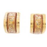 Hermes Lion Motif Enamel Clip-On Earrings Hermes Lion Motif Enamel Clip-On Earrings