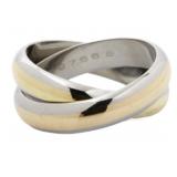 Cartier 18kt Gold Two Tone Designer Band Cartier 18kt Gold Two Tone Designer Band