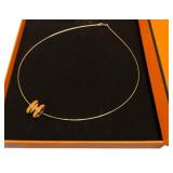 Hermes Orange H Necklace Hermes Orange H Necklace