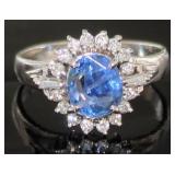 Platinum 1.84 ct GIA Sapphire & Diamond Ring Platinum 1.84 ct GIA Sapphire & Diamond Ring