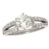 14k Gold 1.27 ct Round Brilliant Diamond Ring 14k Gold 1.27 ct Round Brilliant Diamond Ring