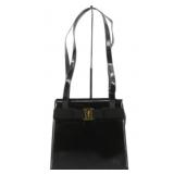 Ferragamo Black Vala Ribbon Handbag
