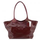 Coach Leather Plum Handbag