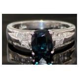 Platinum 1.84 ct Sapphire & Diamond Ring