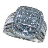 10kt Gold Princess Quad Cut 1.50 ct Diamond Ring