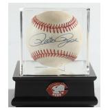 Autographed Pete Rose ONL Baseball Display