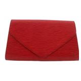 Louis Vuitton Red Art Deco Clutch Handbag
