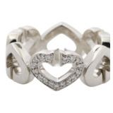 Cartier 18kt White Gold Diamond Heart Ring