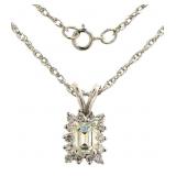 14kt Gold Emerald Cut 1.28 ct Diamond Pendant