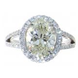 14kt Gold 3.11 ct VS Lab Diamond Ring