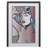 BLUE HAIR NUDE GICLEE BY ROY LICHTENSTEIN