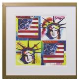 GOD BLESS AMERICA GICLEE BY PETER MAX
