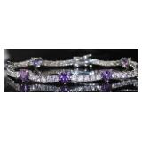 Beautiful 15.00 ct Amethyst Heart Bracelet
