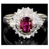 Platinum 1.56 ct GIA Ruby & Diamond Ring Platinum 1.56 ct GIA Ruby & Diamond Ring