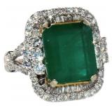 14kt Gold 11.33 ct GIA Emerald & Diamond Ring 14kt Gold 11.33 ct GIA Emerald & Diamond Ring