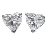 14kt Gold 3.20 ct Lab Diamond Heart Earrings 14kt Gold 3.20 ct Lab Diamond Heart Earrings