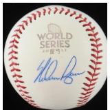 Autographed Nolan Ryan World Series Logo Baseball Autographed Nolan Ryan World Series Logo Baseball
