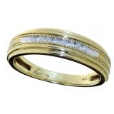 10kt Gold Men's Diamond Wedding Band 10kt Gold Men's Diamond Wedding Band