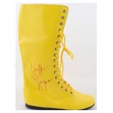 Autographed Yellow Hulk Hogan Boot Autographed Yellow Hulk Hogan Boot